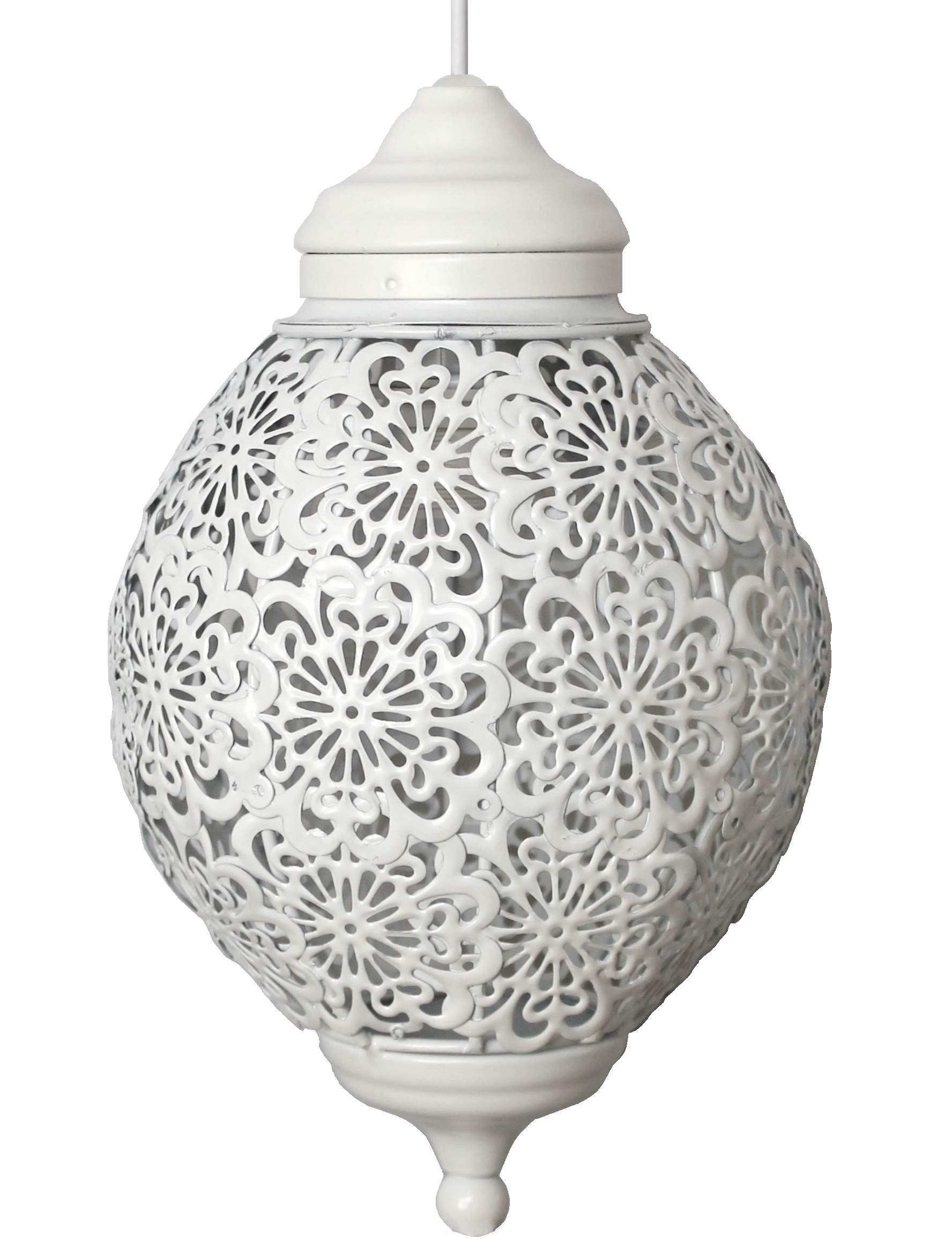 Www.gardsromantik.se rund vit bollampa med genombrutet ...